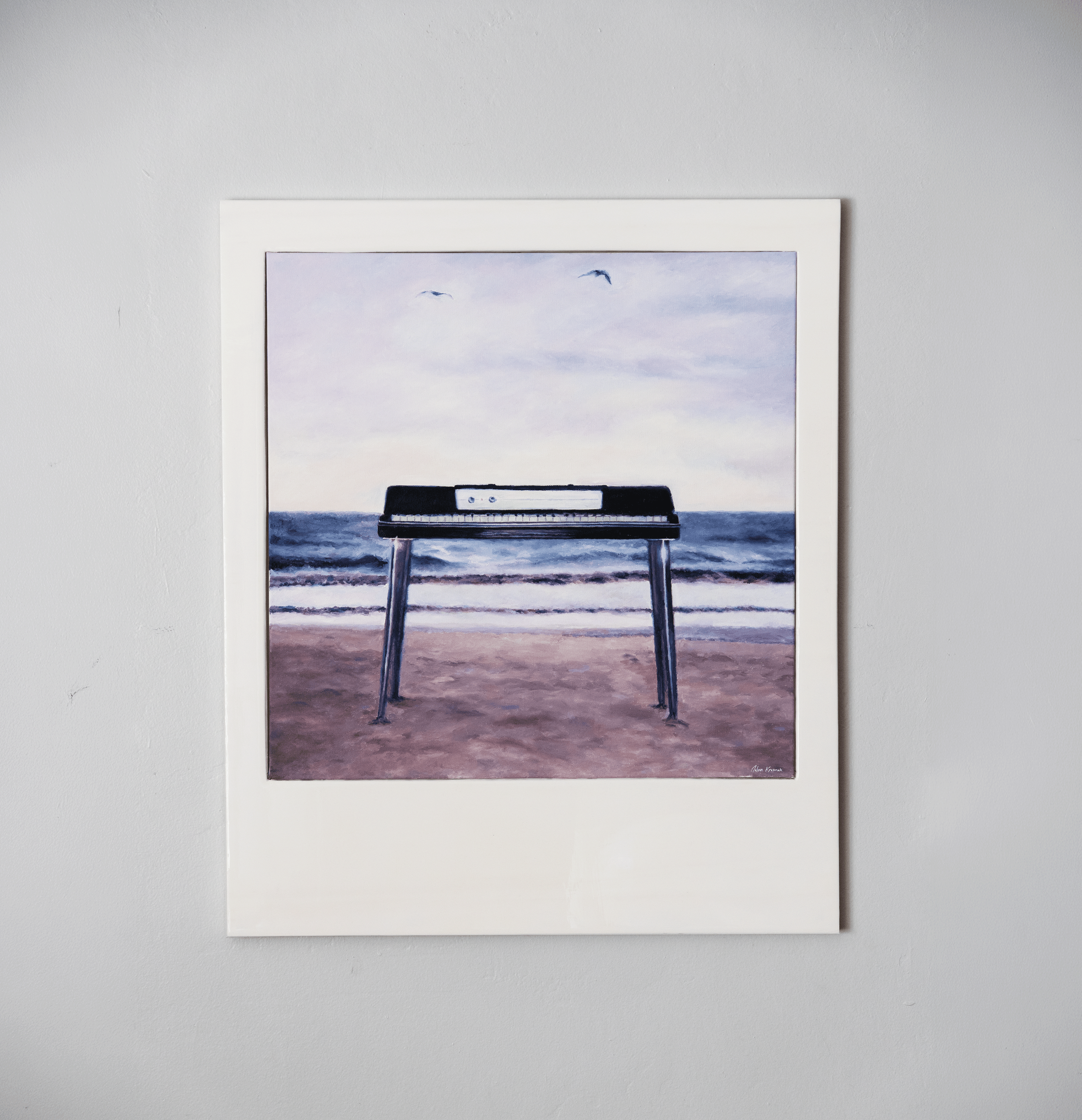 piano polaroid paining